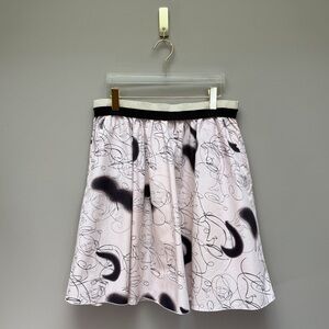 Prada Abstract Print Skirt | Blush & Black | Size 40